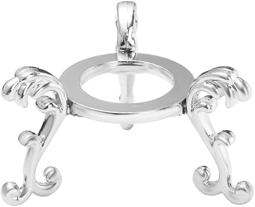 Soporte de bola de cristal, soporte de esfera de cristal, estilo antiguo, soporte de exhibición de cristal plateado y dorado, soporte de bola de