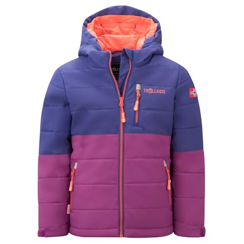 Trollkids Kids Hemsedal Snow Jacket XT 128, Dark Purple