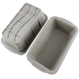 Aichoof 1.5 Pound Bread Pan for Baking(2-PCS), Meat Loaf Pan for Homemade Baking, Non-Stick Silicone...