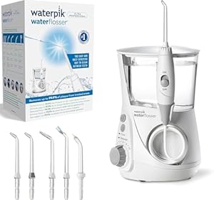 Waterpik Ultra Professional Water flosser met 6 Tips en Geavanceerde Drukregelaar met 10 Instellingen, Apparaat voor het Verwijderen van Tandplak, Wit, 650 ml (WP-660EU)