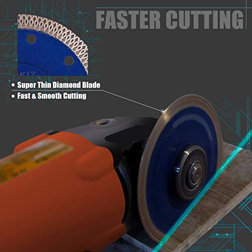 Peakit Dry Wet Tile Cutter Blade 4 Inch Porcelain Diamond Saw Blade Ceramic Cutting Disc for Angle Grinder or Tile Saw