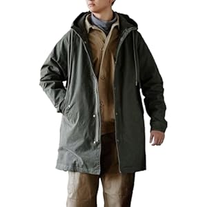 Men’s Hooded Parka M51 Military Field Jacket Fashion Fishtail Outwear Coat Windbreaker