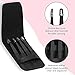 FACEMADE 4 Pack Tweezers Set - Professional Stainless Steel Tweezers for Men and Women, Precision Eyebrow Tweezers for Facial Hair, Chin, and Ingrown Hair Removal (Black)