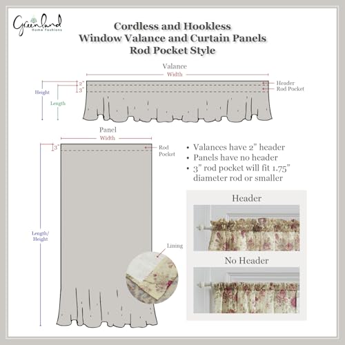 Greenland Home Sanefa de janela com borboletas, multicolorido