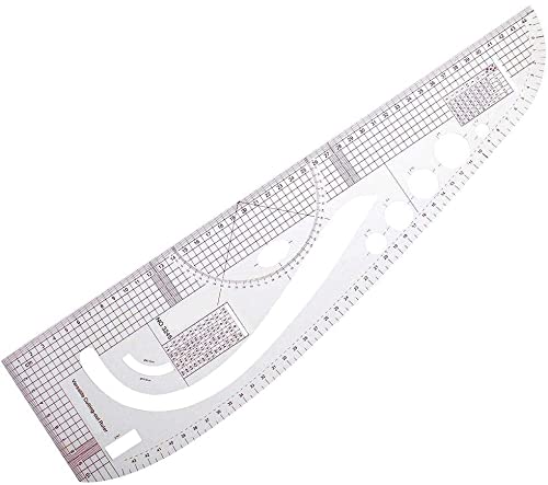 Righello Da Cucito Curvo In Plastica Francese, Multifunzione 6501, Per Vestiti, 360 Tacche - 2