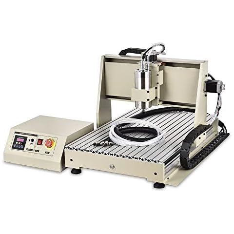 1.5KW 4 Axis 6040 CNC Engraving Machine Router, Metal Wood 3D Carving Engraver, USB Milling Machine and Hand Wheel Cover