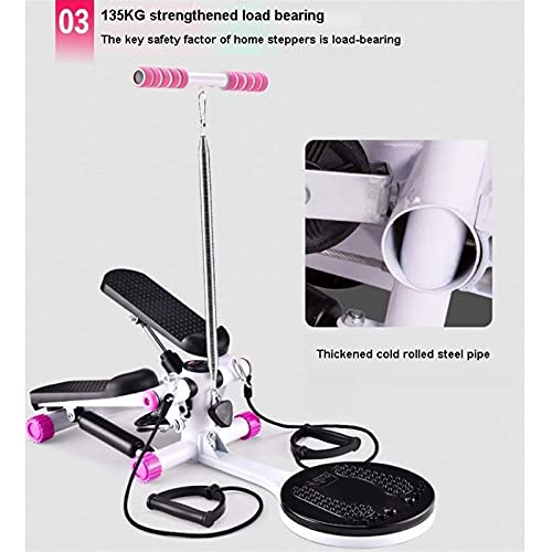 Image of Mini-Stepper Swing Stepper Step Machine with Twisting Machine and Handle Home Multifunctional Mini Stair Stepper Exercise Equipment