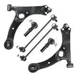 6pcs Suspension Kit Control Arms for 2014-2019 Toyota Corolla, 2 Lower Control Arms with Ball Joints, 2 Outer Tie Rods, 2 Sway Bar Links