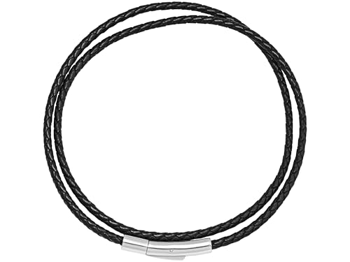 HAQUIL Waterproof Braided Leather Cord Chain Necklace for Pendant, Jewelry Gift for Men and Women - 16/18/20/22/24/26/28/30