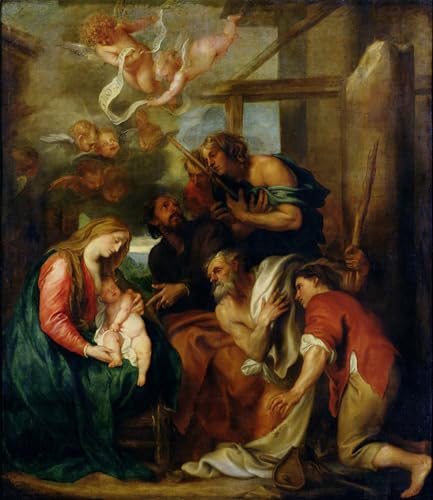 Affiche Adoration des bergers Anthony Van Dyck, cadeau idéal pour passionné d'histoire de l'art