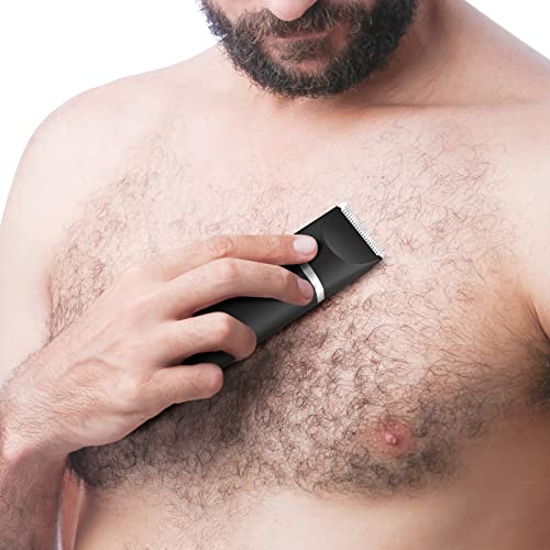 Scdom Men's Pubic Hair Trimmer, Body Hair Trimmer For Men With Usb Charging Dock For Beard, Pubic Area, Nose. Replaceable Ceramic Blade Heads Wet/Dry Waterproof Cordless Body Groomer For Men #TOP6