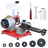 VEVOR Circular Saw Blade Sharpener, 370W Water Injection Rotary Angle Mill Grinder, Grinding Sharpening Machine with Water Tank, 6 Saw Centerings, 5-inch Grinding Wheel for Carbide Tipped Saw Blades