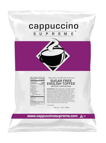 Cappuccino Supreme 1.2 lb bag Sugar Free English Toffee Instant