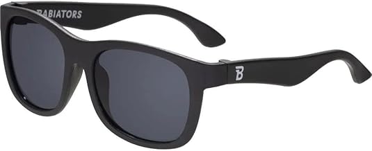 Babiators Kids Sunglasses With UV400 Lens for 0-2 Years Kids, 100% UVA + UVB Sun Protection | Non-Breakable Flexible Rubber Frame, Shatter and Impact Resistant, BPA Free | The Navigators - Jet Black