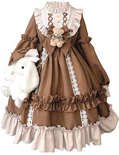 Adove Kawaii Lolita Dress for Women Long Sleeve Lolita Dresses for Teen Girls