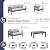 UDPATIO 7 Pieces Patio Furniture Set 9 Seat Oversized Aluminum Outdoor Seating Furniture Modern Patio Set with Thick Cushion for Balcony(Include Waterproof Sofa Cover)