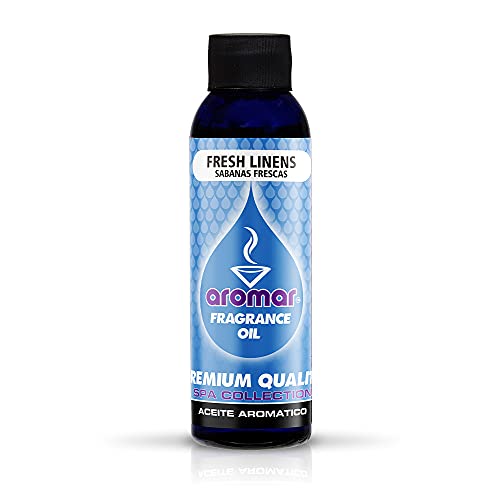 AROMAR Premium Fragrance Oil, 4oz Bottle 3 Pack Long Lasting Aromatic Scent, Fresh and Revitalizing Aromatherapy for Living Room, Bedroom, and Kitchen -12oz- Fresh Linens
