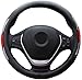 Produktbild AYCPG Lenkradbezug, Anti-Rutsch-Leder-Lenkrad-Abdeckung, hitzebeständig, verschleißfest und kältebeständig, gebraucht in All Seasons, Geeignet for PKW LKW lucar (Color : 50cm/19.6 inch)