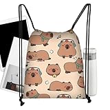 Capybara - Mochila impermeable con cordón, deportiva, para niños, mujeres, hombres, gimnasio, playa, entrenamiento, escuela, viajes, senderismo, natación, B, Refer to description