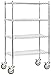 Salsbury Industries Mobile Wire Shelving Unit, 36-Inch Wide by 69-Inch High by 18-Inch Deep, Chrome
