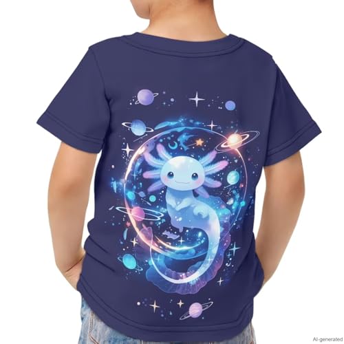 Image of WELLFLYHOM Kids Tshirts Girls Boys Short Sleeve Crewneck Tees Shirts Casual Sport Pullover Tops Size 3-16 Years