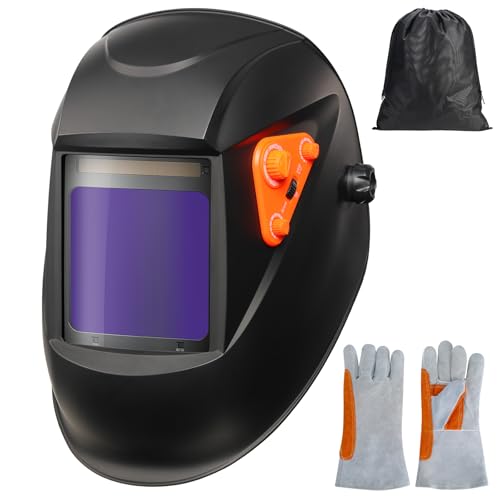 SIJRP Welding Helmet Auto Darkening True Color Solar Powered Hood with Adjustable Wide Shade Range...