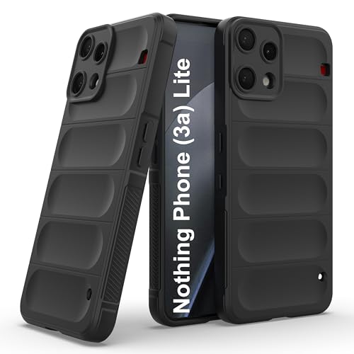 Image of Zapcase Back Case Cover for Nothing Phone 3a Lite | Compatible for Nothing Phone 3a Lite Back Cover | Liquid Silicon Magic Case with Camera Protection | Black