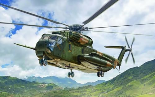 Italeri 91035 1:72 US HH-53C Jolly Green Giant - Modellbau, Bausatz, Standmodellbau, Basteln, Hobby, Kleben, Plastikbausatz, detailgetreu, Militär Bausatz, Molded Color