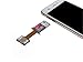 Dual SIM Card Nano SD Adapter(2 Pcs) for Samsung Huawei Xiaomi Lenovo,Ultra-Slim Gold SIM Extender for Android Smartphone