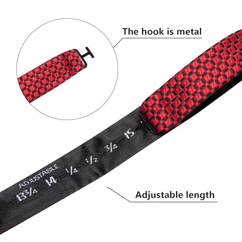 Image of Dubulle Self Tie Bow Ties and Lapel Pin for Men Paisley Solid Mens Bowtie and Handkerchief Cufflinks Set Wedding