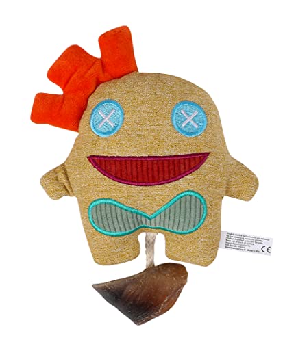 Wouapy - Dingos Joe pour Chien - Peluche à Mâcher avec Couineur - Jouet en Tissu avec Sabot de Veau - Jouet Original & Pratique - Peluche Joe Cover