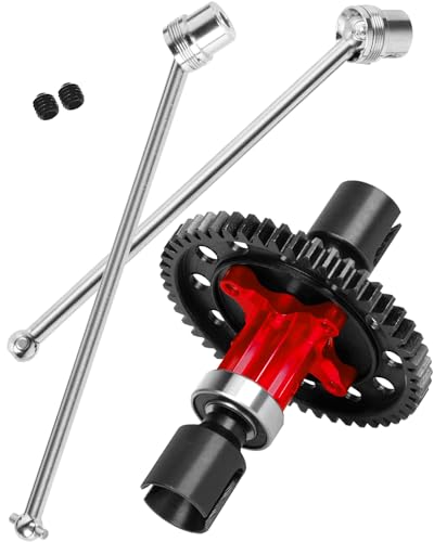 Image of Axle Drive Shafts & 50T Gear Slipper Upgrades Part for 1 /8 Kraton 6s,Steel #45 RC Center CVD Driveshafts,2pcs,with 50T Slipper,Red