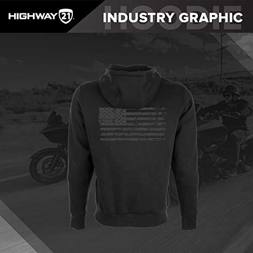 Highway 21 Industry Graphic Hoodie, Street-Style Long Sleeve Sweater for Men, Soft Cotton-Polyester Blend Fabric4