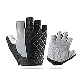 Barra de silicona resistente a los ✔slip: nuestros guantes de entrenamiento y de entrenamiento de servicio pesado lo ayudan a mantener un mejor control sobre la barra para mejorar su seguridad gracias al relleno de silicona suave y flexible Sobre los dedos y las palmas.