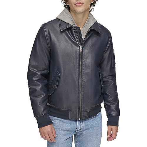 Image of Tommy Hilfiger Adaptive Men's Tommy Hilfiger Men's Smooth Lamb Touch Faux Leather Unfilled Bomber
