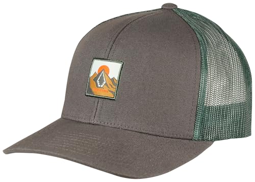 Image of Volcom Men's Snapback Hat - 6-Panel Twill Flat Brim Cap Adjustable Snap Closure