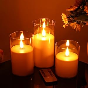Flameless Candles with Remote, Battery Operated Candles with Timer, Electric Flickering Pillar LED Candle Set for Home Bed Room Decor, Fall Halloween Christmas Birthday Wedding Decorations Flameless Candles with Remote Battery Operated Candles with Timer Electric Flickering Pillar LED Candle Set for Home Bed Room Decor Fall Halloween Christmas Birthday Wedding Decorations