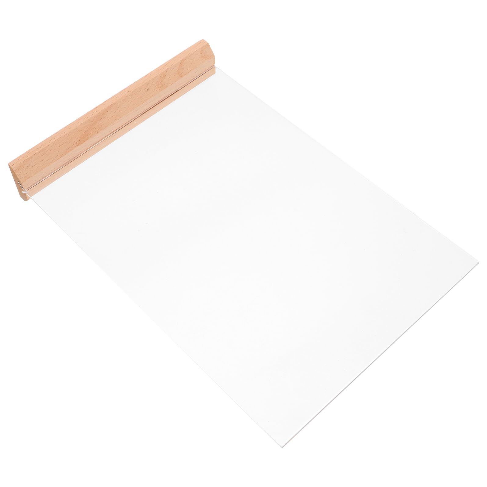 2piezas Expositor de Acrílico Transparente Portacarteles de Madera Soporte para Menú para Restaurante y Bodas