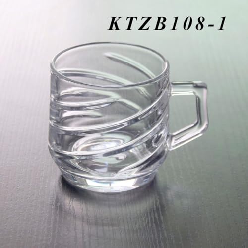 Image of MULTI ZONE 250 ML Crystal Clear Toughened Glass Tea Cup with Convenient Solid Handle Cups, Espresso Mug Set for Tea, Coffee, Hot /Cold Drinks (MZ-07)