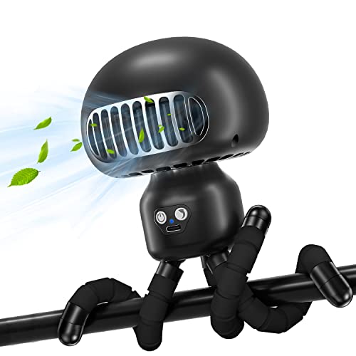 Image of TAECCL Stroller Fan Clip On for Baby, Small Bladeless Fan 90° Oscillating Portable Fan, 4000mAh USB Rechargeable Fan Battery Operated Baby Fan for Stroller and Car Seat, Crib, Beach, Bike, Travel