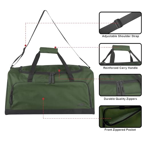 Image of Lightweight Canvas Duffle Bags for Men & Women For Traveling, the Gym, and as Sports Equipment Bag /Organizer
