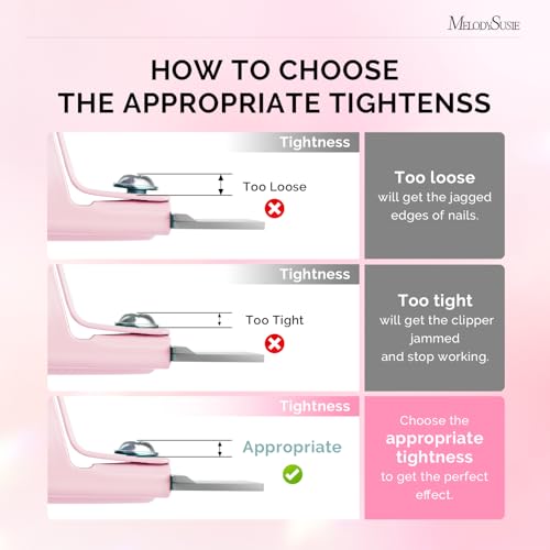 Image of MelodySusie Adjustable Stainless Steel Acrylic Nail Clippers, Pale Pink