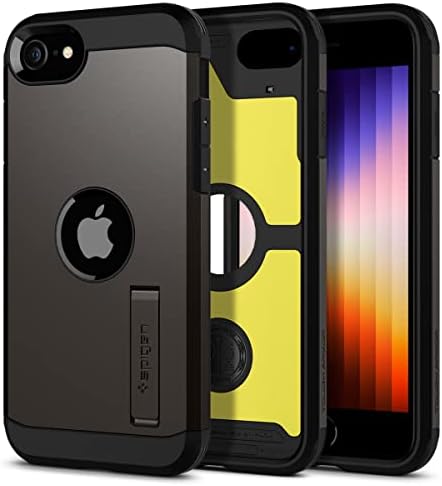 Spigen Tough Armor [Extreme Protection Tech] Designed for iPhone SE 2022 Case/iPhone SE 3 Case 2022 / iPhone SE 2020 Case/iPhone 8 Case/iPhone 7 Case - Gunmetal
