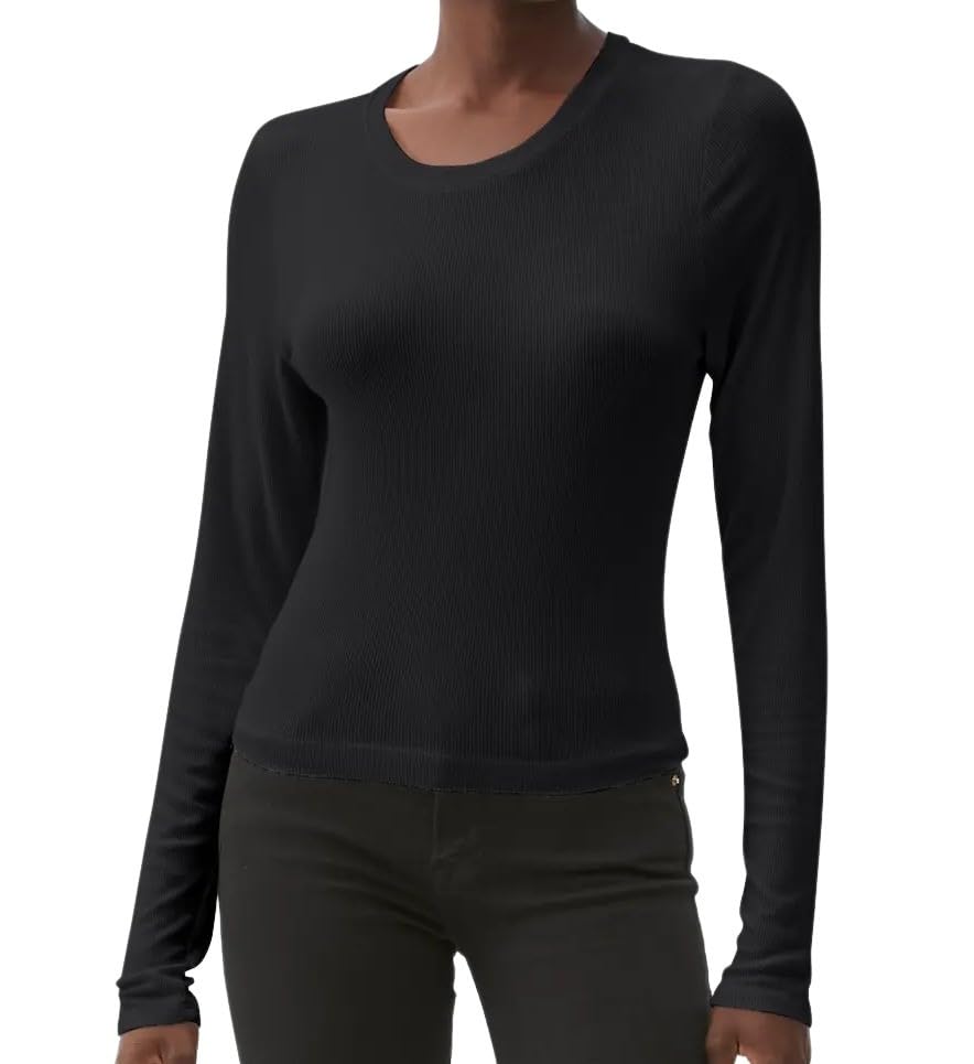 Michael Stars Women's Finn Cropped Crew Neck Top...