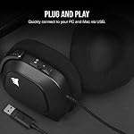 Corsair HS80 RGB USB Casque de jeu Premium avec Dolby Audio 7.1 Surround Sound (microphone omnidirectionnel de grande diffusion, oreillettes en mousse de mémoire, son haute fidélité, construction durable) Carbone