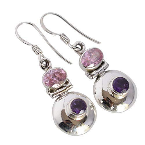 Boucles d'oreilles améthyste en argent 925 idéales pour illuminer vos soirées