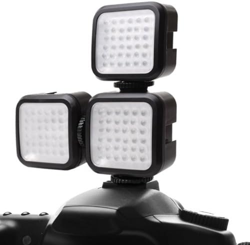 Miniatura 4 de ENHANCE Panel de luz recargable para cámara de video con 36 bombillas LED regulables, difusor integrado y soporte de montaje universal, funciona con