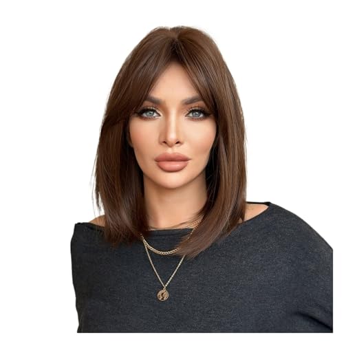 Perruque courte avec frange pour masquer la perte de cheveux avec naturel