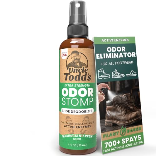 Uncle Todd's Shoe Deodorizer Spray - Proven & Powerful Enzyme Formula Spray for Shoe Odor...