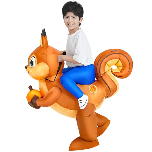 Disfraz inflable de ardilla para niños miniatura 5